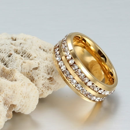 Mens Gold Titanium Wedding Rings - Unisex Titanium Steel Ring Men Women Wedding Band Silver Gold Size Gold 13