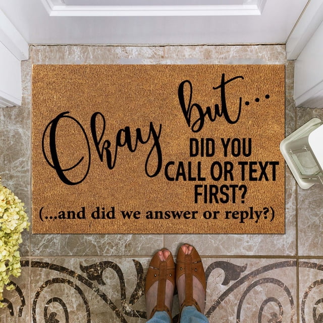 Funny Christmas Front Door Mat, Letter Print Rustic Door Mats for Bedroom Living Room, Welcome Doormat Christmas Decorations Indoor Outdoor, Funny Xmas Kitchen Small Rugs Holiday Decor Gifts,A