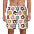 thumbnail image 2 of Goofa Colorful Donuts Printed Men's Swim Trunks Board Shorts Quick Dry Mens Swimming Trunks with Compression Liner,Breathable Fit Hawaii Beach Shorts-, 2 of 9