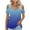 New/Sky Blue, variant on Otvok Women Summer T-Shirt Cold Shoulder Pullover V-Neck Short Sleeve Blouse