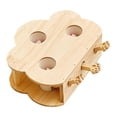 thumbnail image 4 of Juguete de madera para gatos, juego de rompecabezas, caja laberinto, base gruesa, diseño estable, larga vida útil, 3 agujeros, 4 of 9