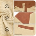 thumbnail image 3 of Men's Solid Color Long-Sleeved Stand-Up Collar Button-Up with Fake Pocket Patchwork Jacket, Classic Soft Fabric with Zipper Pocket for Outdoor Work Sports, 3 of 8