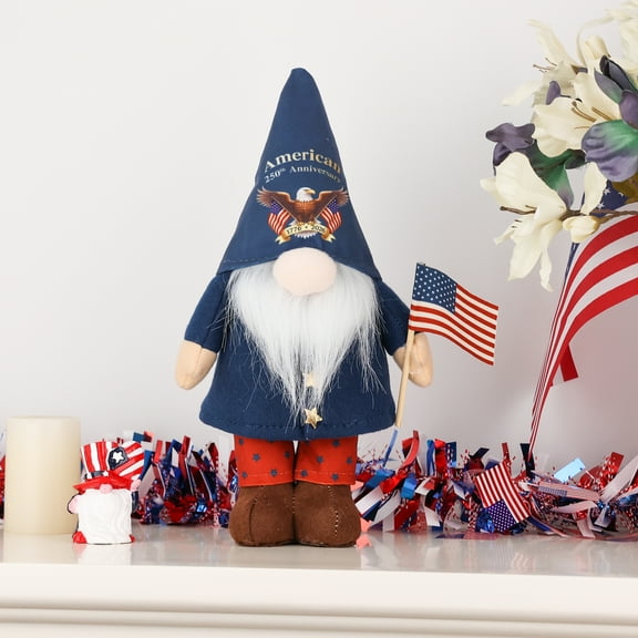 250th Anniversary Gnomes Plush, 4th of July Patriotic 250 Years Decor Doll, USA Indoor Decorations for Home