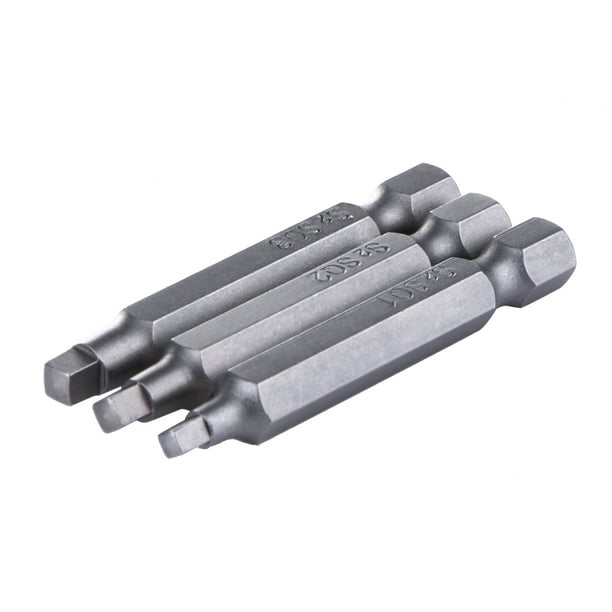 Juego de Puntas de Destornillador Cuadrado Magnético Ehuebsd 3 uds 50mm 1/4 pulgadas