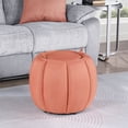 thumbnail image 4 of Suburban Soiree Storage Ottoman with Reversible Wood Tray, Soft Fabric Upholstery, Channel Tufted Design, Hidden Storage, Stylish & Functional Accent, 4 of 6