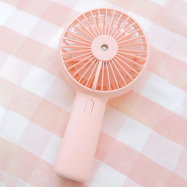 Ventidor de nebulización portátil eléctrico USB recgable 2 en un Ventidor friamiento facial portátil Mister Humidificador Aire acondicionado Rosado perfecl Ventilador de nebulización