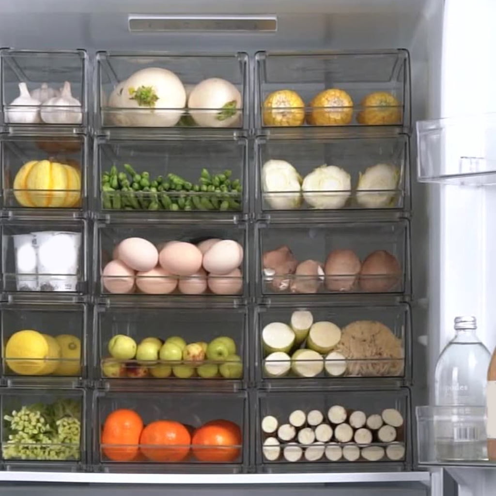 ZPAQI Convenient Refrigerator Drawer Efficient Fridge Storage Case with Eggs Trays