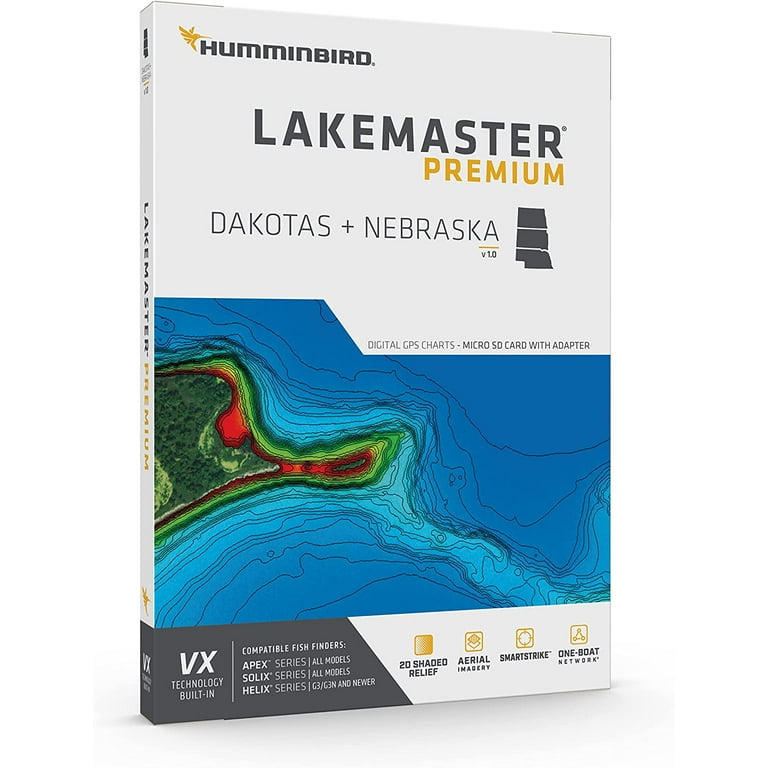 Humminbird LakeMaster Premium Dakotas & Nebraska V1 One Boat Ntwrk