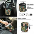 thumbnail image 4 of Yuyamidu Hibiscus Car Seat Covers Set 12 Pack Palm Leaves Front Car Seat Cover Steering Wheel Cover Seat Belt Pads Armrest Pad Trash Bin Sunglass Pocket Rear View Mirror Cover Coasters Keychain, 4 of 7