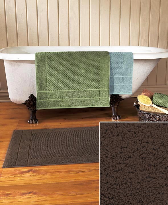 Large Quick Dry Bath MatsChocolate