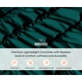 thumbnail image 3 of Super King Plus Comforter Multi Ruffle Teal 300 GSM Plush Siliconized Microfiber Fill Duvet Insert With 1000 Thread Count Egyptian Cotton Shell Fluffy with Piping & Pillowcases, 3 of 8