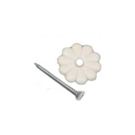 

New US Hardware D-138C Rosette Button White With Screw Each