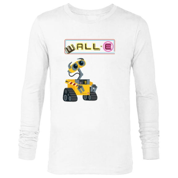 Disney Pixar WALL-E Neon Sign T-Shirt - Long Sleeve T-Shirt for Men - Customized-White