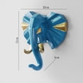 thumbnail image 3 of 1 gancho de resina con forma de ciervo, elefante y rinoceronte para exhibir ropa., 3 of 7