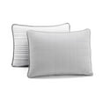 thumbnail image 6 of Lush Decor Farmhouse Box Stitch and Stripe Unisex Oversized Reversible Cotton Quilt Gray 3Pc Set King, 6 of 6