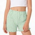 thumbnail image 5 of XEGLSBU 2 Pack Girls Casual Plaid Shorts Summer Playwear Elastic Waist Soft Twill Comfortable Bottoms Size 9-10 Years, 5 of 8