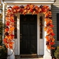 thumbnail image 5 of chaungfeng Artificial Maple Leaf Garland,69" Halloween Thanksgiving Foliage Hanging Vines - Fake Ivy,for Wedding Party Garden,Home,Dining Table Decoration,Wall,Fireplace, 5 of 8