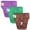 C - Purple/Green/Brown, variant on Gustave 2 Pack Washable Female Dog Diapers Reusable Doggie Diaper Wraps Highly Absorbent No Leak Pet Physiological Pant Sanitary Panties for Small Medium Large Girl Dogs