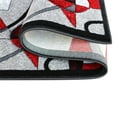 thumbnail image 5 of Emma + Oliver 2'x7' Accent Rug with Abstract Geometric Design in Gradient Shades of Red, Gray, Black and White with Jute Backing, 5 of 6