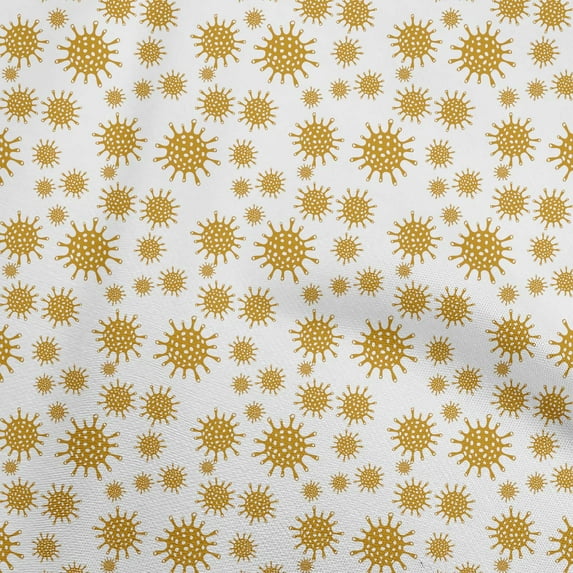 oneOone Cotton Flex Yellow Fabric Medical Fabric For Sewing Printed Craft Fabric By The Yard 40 Inch Wide