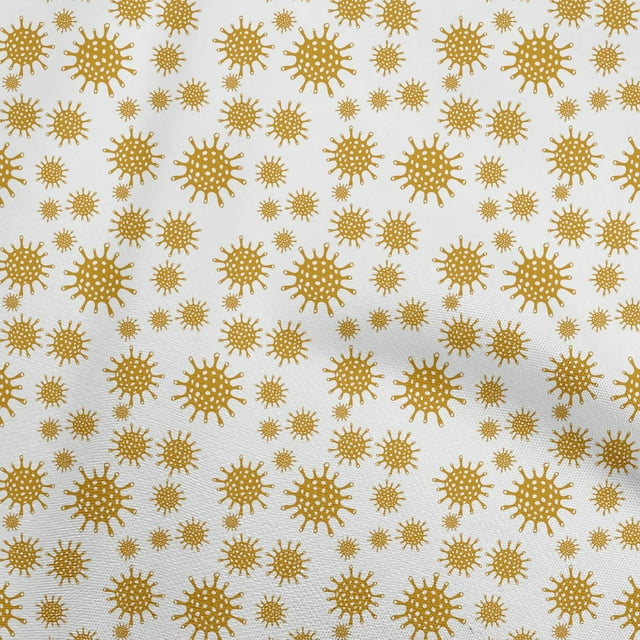 oneOone Silk Tabby Yellow Fabric Medical Craft Projects Decor Fabric Printed By The Yard 42 Inch Wide