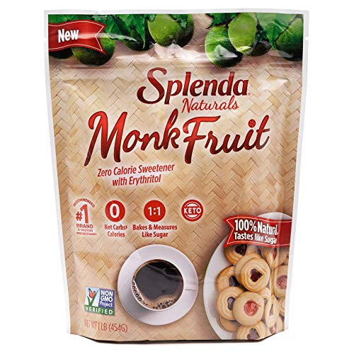 Naturals Monk Fruit Zero Calorie All Natural Granulated Sweetener - 1 Pound Bag, Resealable (16 Ounce (Pack Of 1))