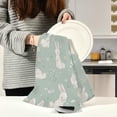 thumbnail image 3 of Cute Rabbit Bunny Kitchen Tea Towels Set of 4 Absorbent Hand Dish Towels, Vintage Floral Bird Dishcloths Lint-Free 18x28 Inch Fast Drying for Cooking Baking Home Clean, 3 of 7