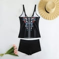 thumbnail image 4 of Full Coverage Swimsuit for Women Floral Two Piece Swimsuit Trendy Bathing Suits 2 Piece Tankini Swimsuits Sets Bathing Suit, 4 of 7