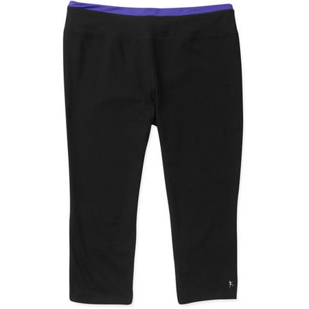 Danskin Now Women's Plus-Size Tulip Capris with Contrast Waistband