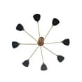 thumbnail image 2 of 8 Armed Mid Century Brass Chandelier, 2 of 8