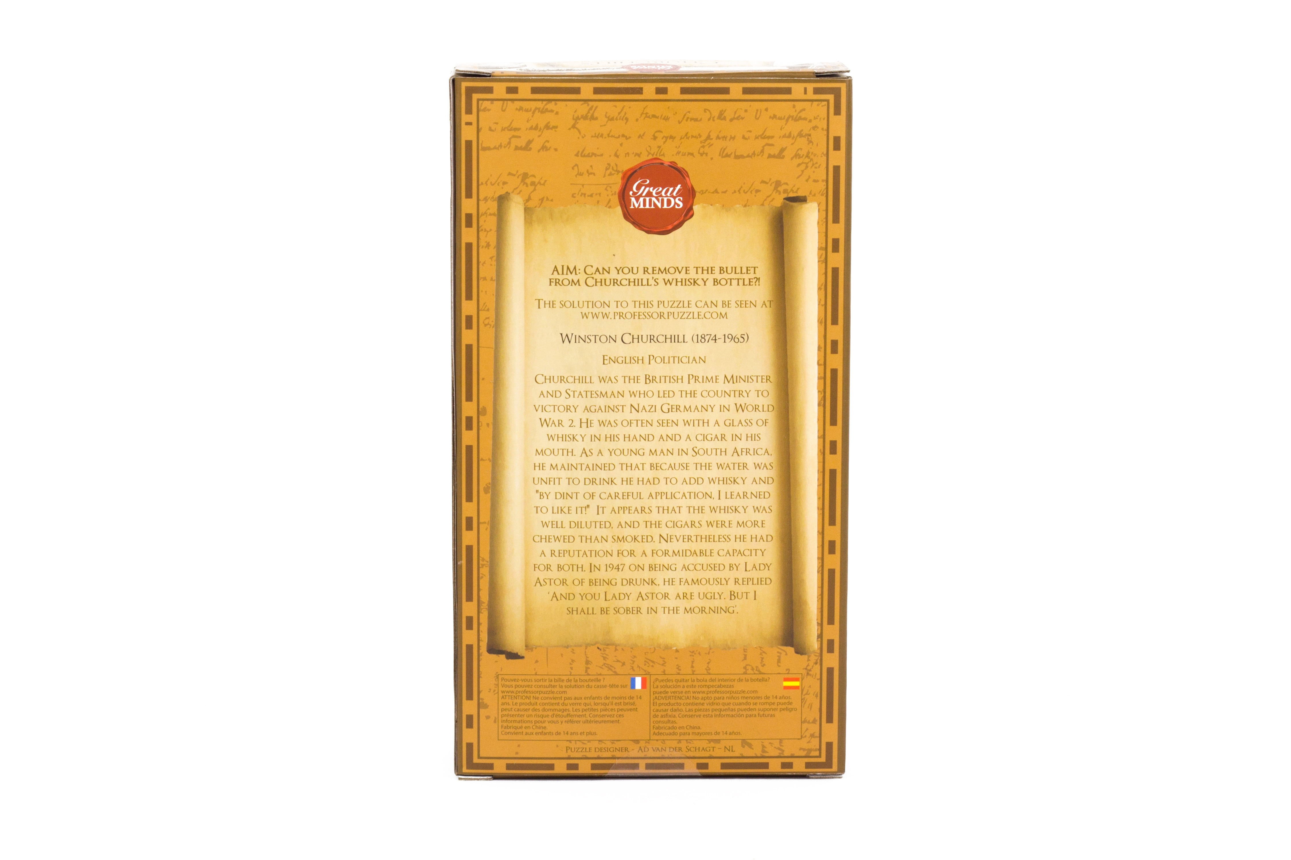 Professor Puzzle - The Great Minds Collection - Winston Churchills Bottle Puzzle
