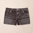 thumbnail image 4 of Brown Womens Pants Faux Jeans Shorts for Women Summer Mid Stretchy Denim Shorts Butt Lifting Slimming Ripped Shorts for Women Sweatpants Womens Fashion, 4 of 6