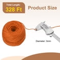 thumbnail image 2 of Uxcell Cuerda de Yute Natural de 100 Metros, Cuerda de Yute de 3 mm Color Naranja para Manualidades, Envoltura de Regalos, Decoración, Empaque, Jardinería y Soporte de Plantas, 2 of 6