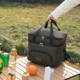 thumbnail image 6 of Insulated Cooler Bag, Large Leakproof Beach Cooler, Lightweight Portable Double Layer Soft-Sided Travel Ice Chest for Camping, Kayaking, Road Trips, Grocery Shopping(Green), 6 of 6