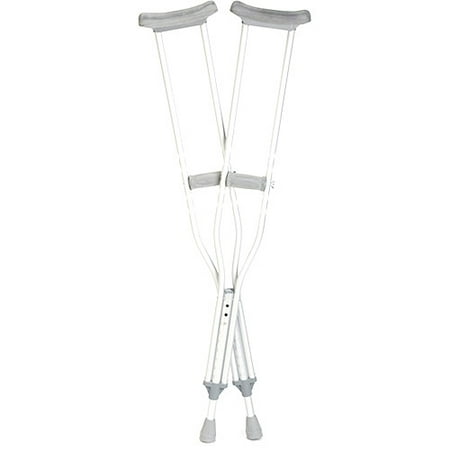 Adult Pushbutton Crutches Quickfit Aluminum 5'1"-5'9" 2/PR
