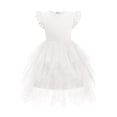 thumbnail image 2 of Oudiya Toddler Tutu Dress Little Girls Irregular Tulle Princess Birthday Party Formal Dresses, 4-8Y, 2 of 7