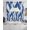 RoyalBlue, variant on Blue White Moire Swag Curtains for Living Room/Bedroom Windows, Modern Abstract Art Kitchen Curtains and Valances Set 36 Inch Length, Light Filtering Swags Valance Curtain Panels
