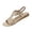 Gold, variant on Women Rhinestone Sandals T-Strap Buckle Bohemian Pearl Crystal Flat Sandals