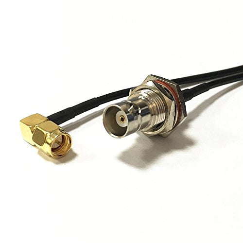 BNC female jack to SMA male RA angle Pigtail Jumper cable RG174 8inch 20cm Good Quality Fast USA Shipping