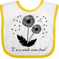 thumbnail image 3 of Inktastic I'm a Wish Come True Dandelion in Black Boys or Girls Baby Bib, 3 of 4