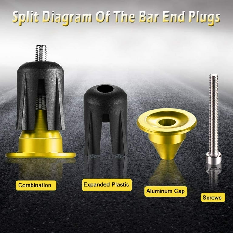 BUZIFU 4 Pairs Bar End Plugs Aluminum Bike Handlebar Cap Cycle Bar Ends Grip Bicycle Installation Tool Road Mountain Mtb 97a7c0e5 81c7 4a95 A3e0 582d751765c8.3708d03bdd5e21af6df2b3d941870400