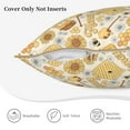 thumbnail image 5 of Xecao Honey Honeycomb Print Soft Velvet Decorative Throw Pillow Covers, Square Cushion Cases for Bed, Sofa, Living Room, Car, and Indoor Outdoor Use-20"x20", 5 of 8