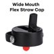 thumbnail image 3 of Tapa para Botella Hydro Flask Flex Straw Cap Boca Ancha con Popote y Correa, 3 of 5