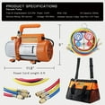 thumbnail image 3 of BACOENG Manifold Gauge Set & Vacuum Pump - HVAC A/C Refrigeration Kit - Diagnostic R12 R22 R134a R410A - W/Case, 3 of 6