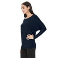 thumbnail image 2 of Women's Trendy Style Dolman Long Sleeves Solid Top, 2 of 3