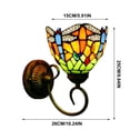 thumbnail image 3 of Lámpara de pared vintage aplique decorativo para cafeterías, dormitorios, pasillos, balcones con luz LED cálida, material de hierro y vidrio, 12W, 26x25x15 cm, 3 of 9