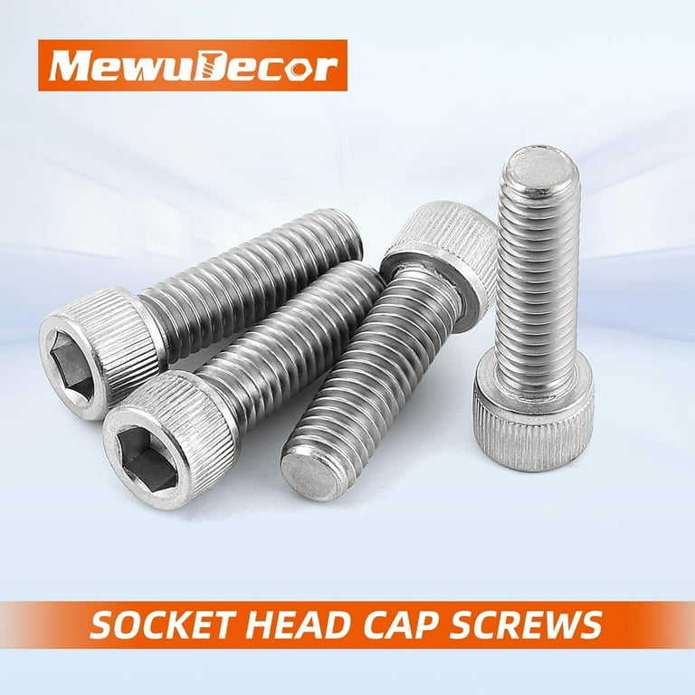 LEIFIDE 50 Pcs 1/4-20 X 3/4" Socket Head Cap Screws - 304 Stainless Steel Hex Socket Screws Bolts