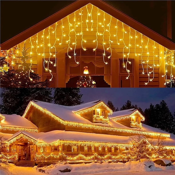 Guirnalda de luces Led para decoración navideña, cortina para exteriores, 2024/0,4/0,5 M, guirnalda de calle para casa, Año Nuevo, 0,6,navidad,luces navideñas,decoration noel,iluminación navideña,deco