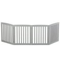 thumbnail image 5 of ZENSTYLE Foldable Pet Fence Home Entryway Doorway Indoor Dog Fence Pet Gate 4 Panels with Protector Feet MDF Gray, 5 of 10