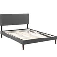 thumbnail image 3 of Modway Macie Full Fabric Platform Bed with Squared Tapered Legs in Gray, 3 of 5